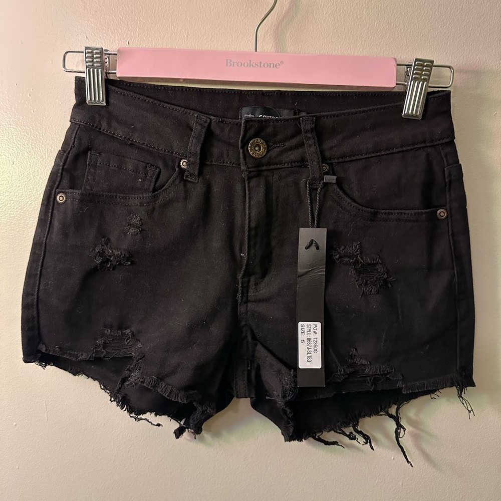 NWT - Contraband kids shorts black ripped